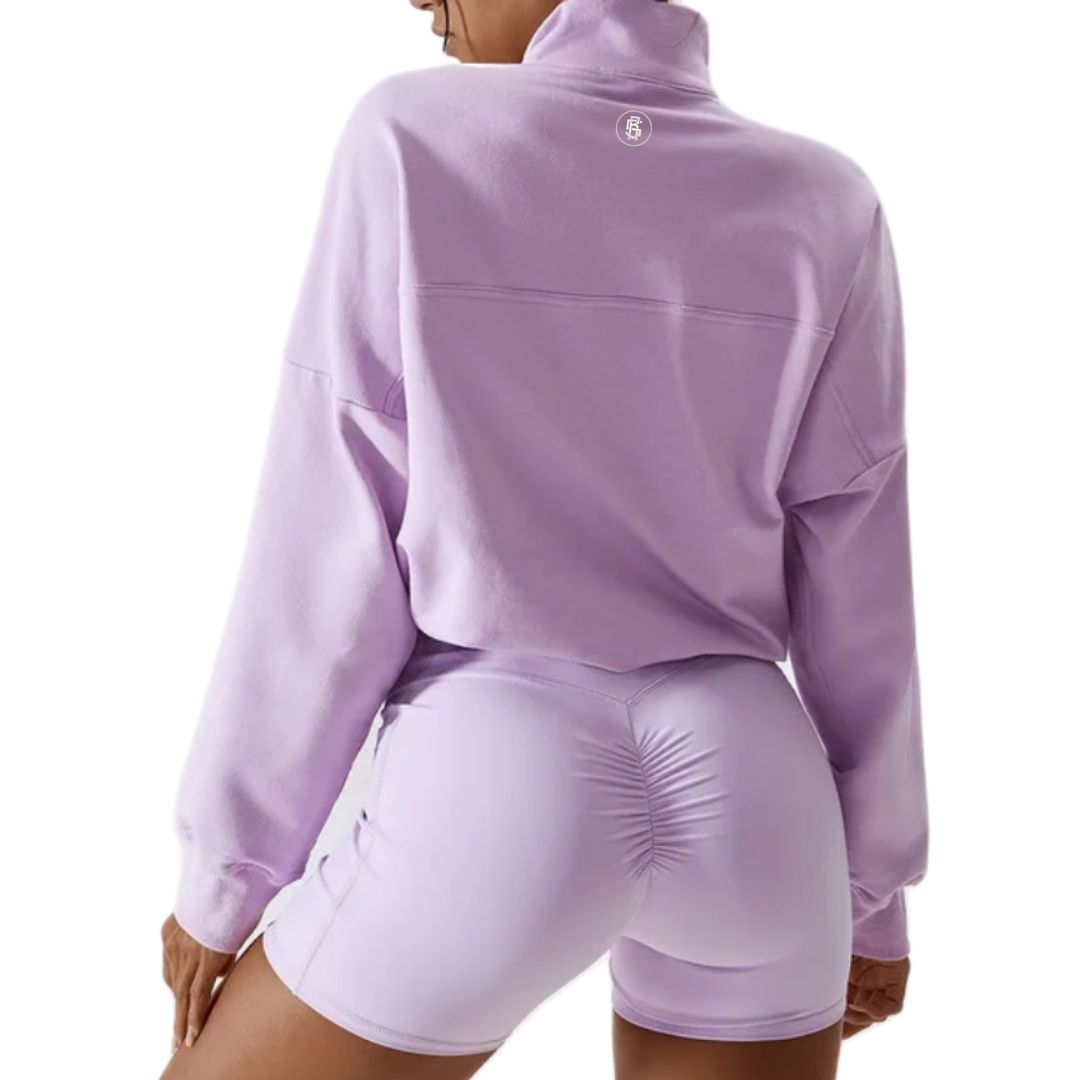 1/4 Zip Sweatshirt - Lavender Haze